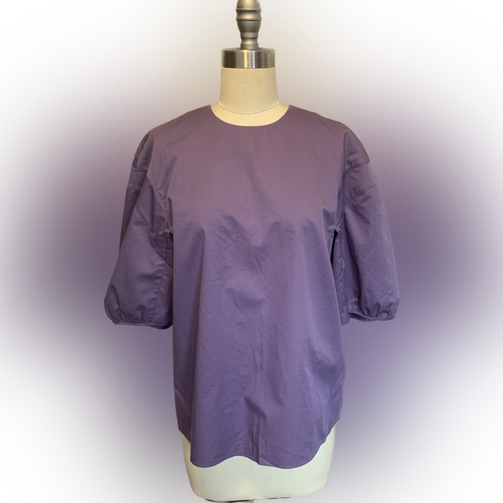Tibi Eco Poplin Purple Top Size S NWT
